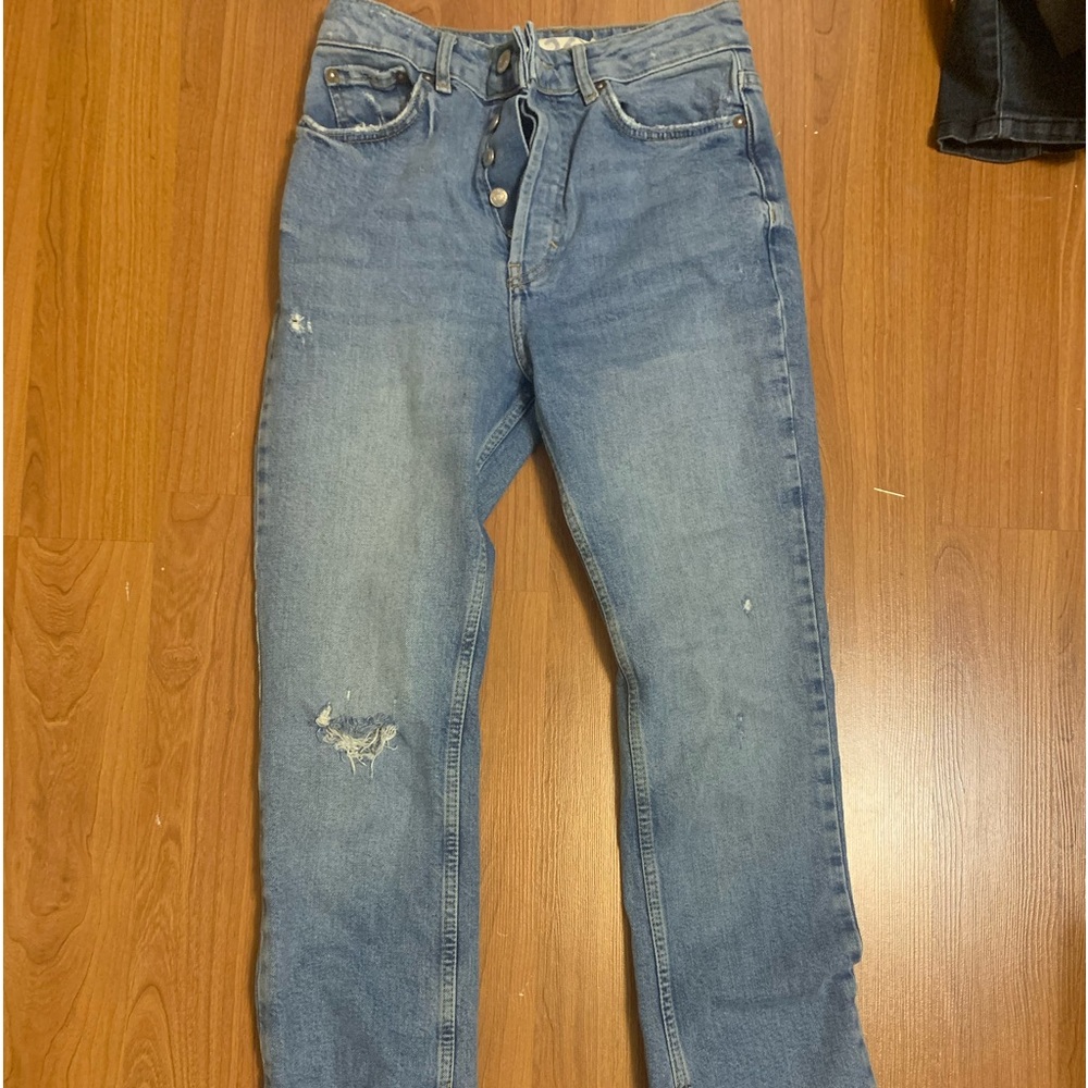 We the Free.  Button front Jeans   Size 26.   Slits at ankles.